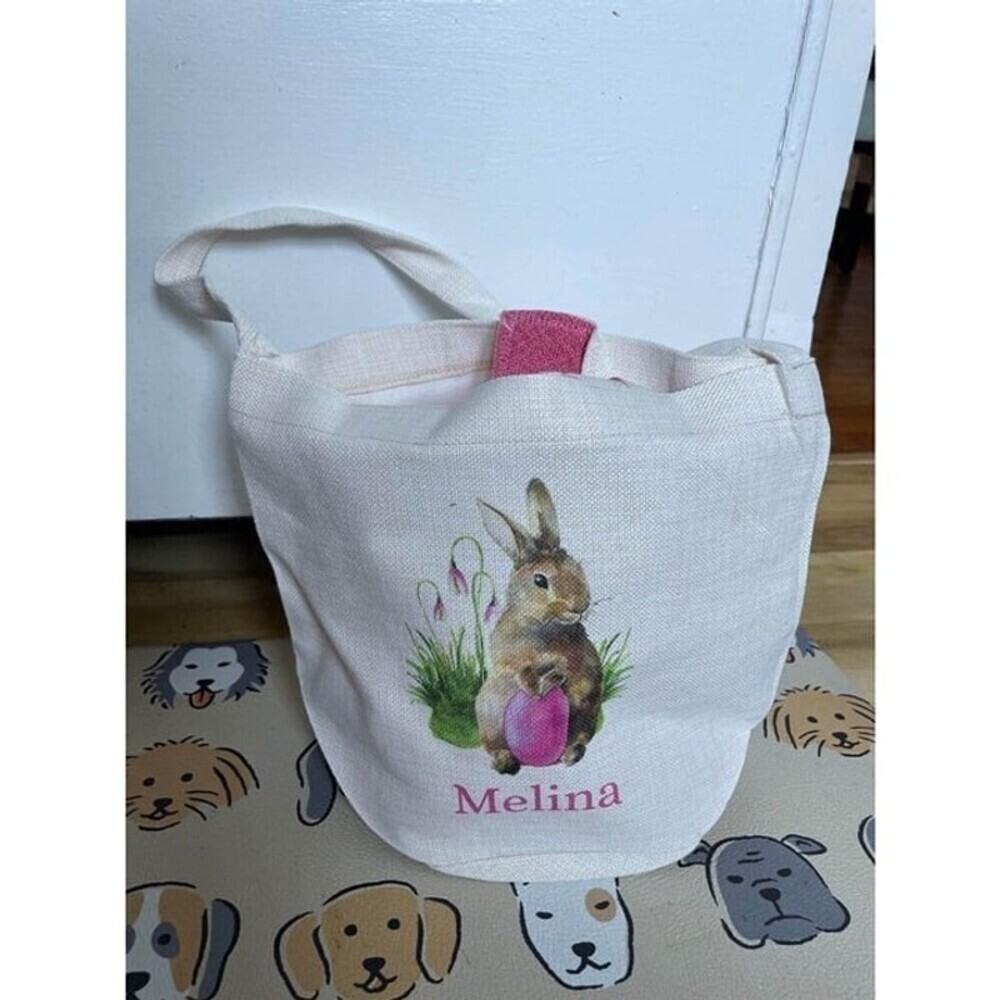 Melina Child’s Easter Bunny Cloth Basket Bag